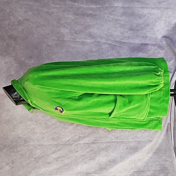 Gucci Velvet Neon Lime Green Zip Up Cardigan Sweater Jacket Sz. XS - Picture 3 of 10
